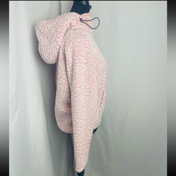 Victoria’s Secret PINK Teddy Sherpa Pull-Over Hoodie w/ Logo Drawcords - Picture 5 of 12